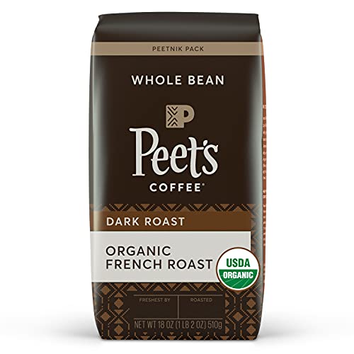 Peets Coffee Organic French Roast, Dark Roast Whole Bean Coffee