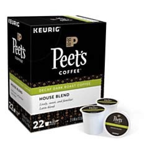 Peets Coffee Decaf House Blend Coffee Single-Serve K-Cup, 2.8 O...