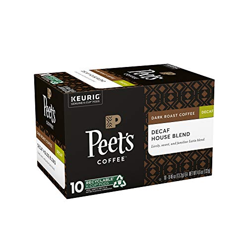 Peets Coffee Decaf House Blend, Dark Roast, 60 Count Single Ser