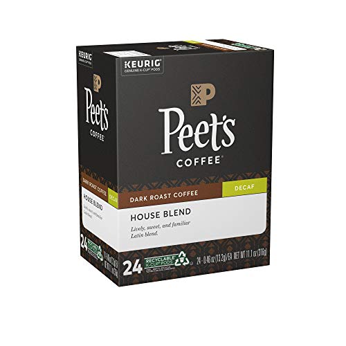 Peets Coffee Decaf House Blend, Dark Roast, 96 Count Single Ser