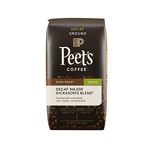 Peets Coffee Decaf Major Dickasons Blend, Dark Roast Ground Co