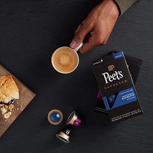 Peets Coffee Espresso Capsules Decaffeinato Ristretto Intensity...