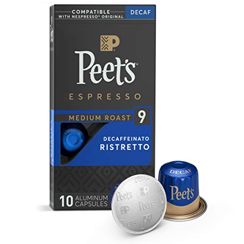 Peets Coffee Espresso Capsules Decaffeinato Ristretto Intensity...