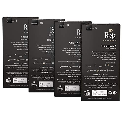 Peets Coffee Espresso Capsules Variety Pack, 40 Count Single Cu