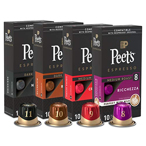 Peets Coffee Espresso Capsules Variety Pack, 40 Count Single Cu