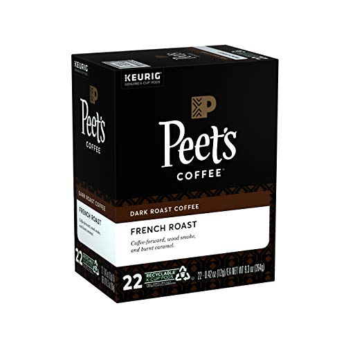 Peets Coffee French Roast, Dark Roast, 22 Count Single Serve K-