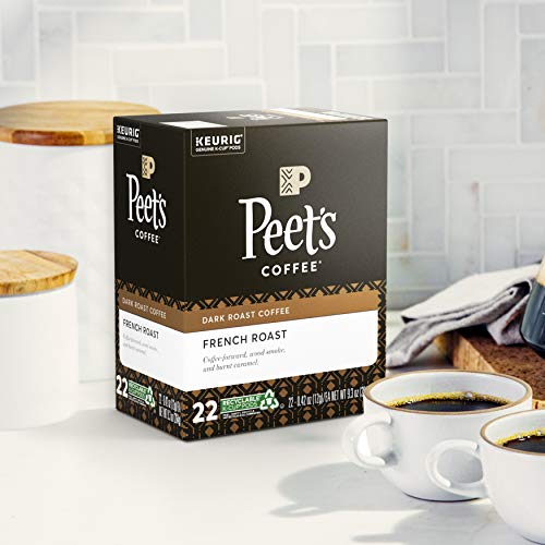 Peets Coffee French Roast, Dark Roast, 22 Count Single Serve K-