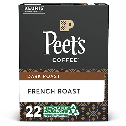 Peets Coffee French Roast, Dark Roast, 22 Count Single Serve K-