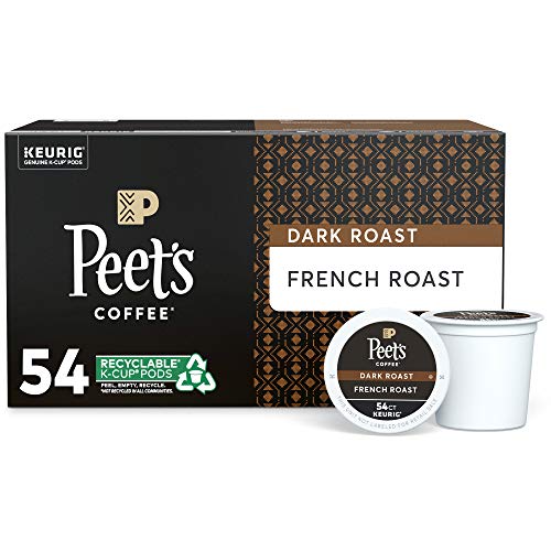 Peets Coffee French Roast, Dark Roast, 54 Count Single Serve K-