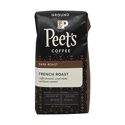 Peets Coffee French Roast, Deep Roast Ground Coffee, 12 Ounce B...