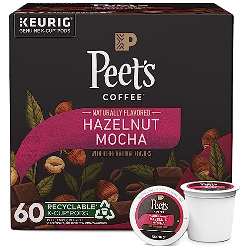 Peets Coffee, Hazelnut Mocha - Flavored Coffee - 60 K-Cup Pods ...