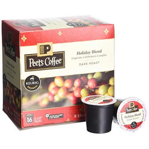 Peets Coffee Holiday Blend K Cup Pack, 16Count