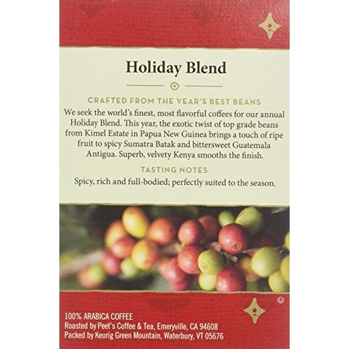 Peets Coffee Holiday Blend K Cup Pack, 16Count