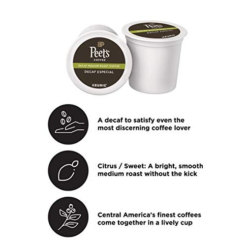 Peets Coffee K-Cup Single Serve Pack for Keurig Brewers, Decaff...