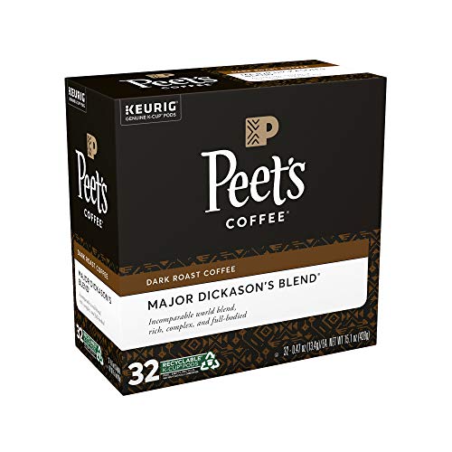 Peets Coffee Major Dickasons Blend, Dark Roast,K-Cup, 32 Ct