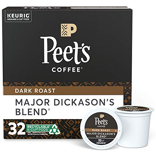 Peets Coffee Major Dickasons Blend, Dark Roast,K-Cup, 32 Ct