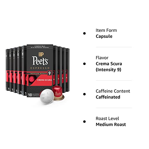Peets Coffee, Medium Roast Espresso Pods Compatible with Nespre...