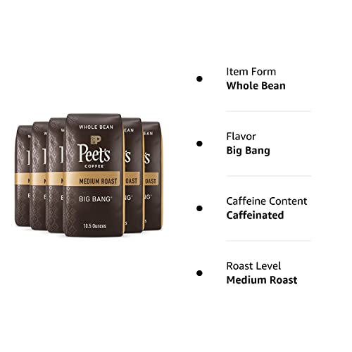 Peets Coffee, Medium Roast Whole Bean Coffee - Big Bang 63 Ounc...