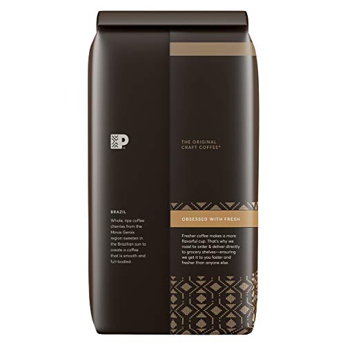 Peets Coffee Single Origin Brazil, Medium Roast Ground Coffee,