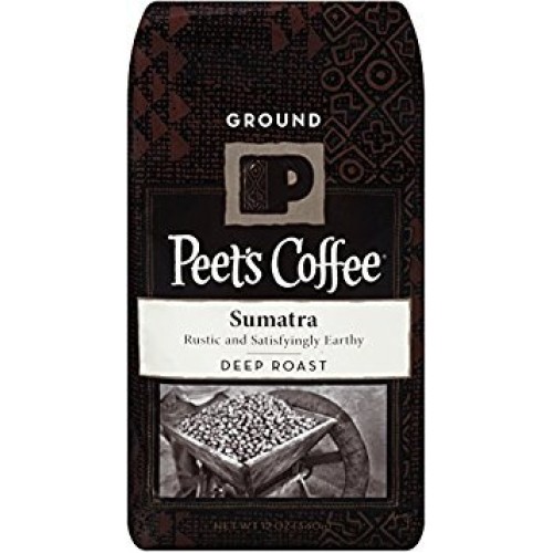 Peets Coffee Sumatra Dark Roast Ground Coffee, 12 oz