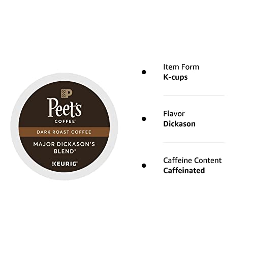 Peets Genuine Coffee, Dark Roast K-Cup Pods for Keurig Brewers ...