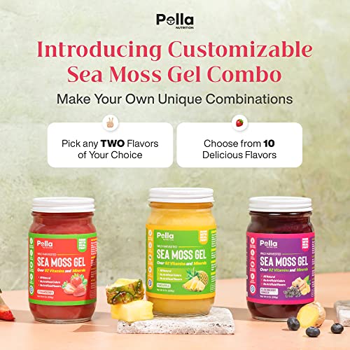 Pella Nutrition Organic Sea Moss Gel Combo Pack - Choose Your Fl...