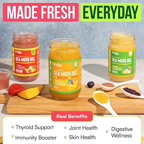 Pella Nutrition Organic Sea Moss Gel Combo Pack - Choose Your Fl...