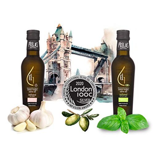 Pellas Nature, Fresh Organic Basil Infused Greek Extra Virgin Ol