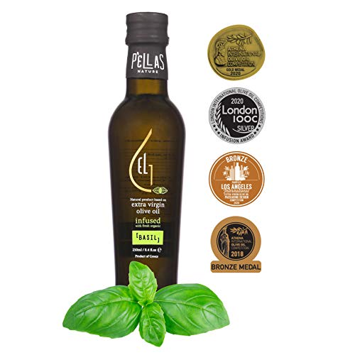 Pellas Nature, Fresh Organic Basil Infused Greek Extra Virgin Ol