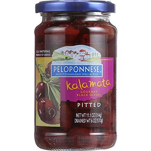 Peloponnese Pitted Kalamata Olives 6X6Oz