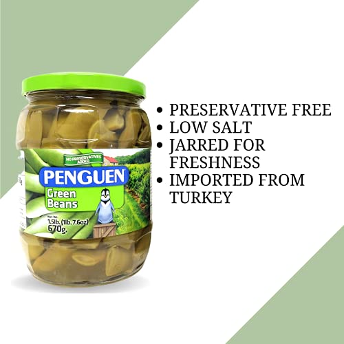 Penguen Turkish Cut Green Beans With Tomatoes 24Oz - Delicious A