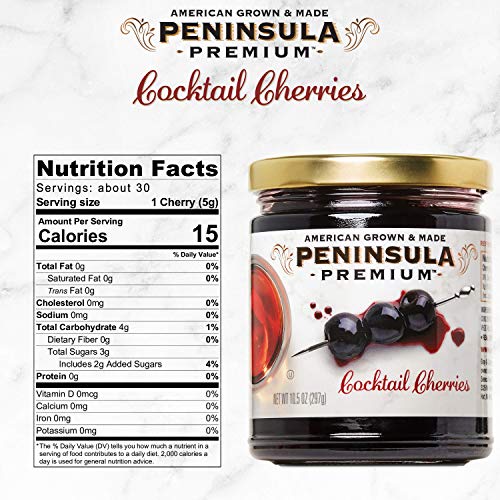 Peninsula Premium Cocktail Cherries | Award Winning | For Cockta