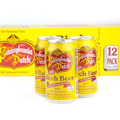 Pa Dutch Birch Beer, Popular Amish Beverage, 12 Oz. Cans One 6-