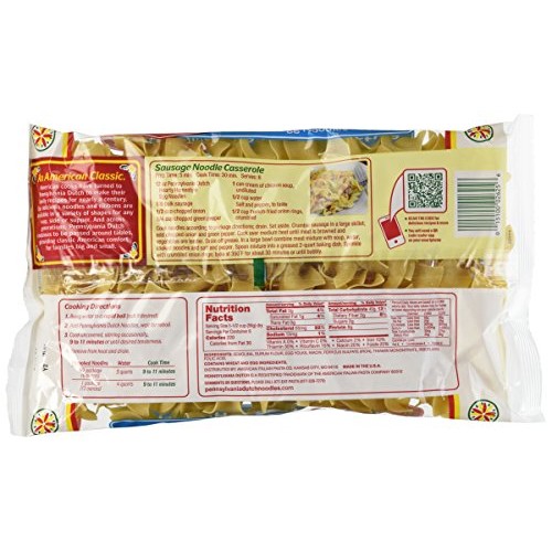 Pennsylvania Dutch Hearty Homestyle Egg Noodles, 12 Oz. Bag Qua