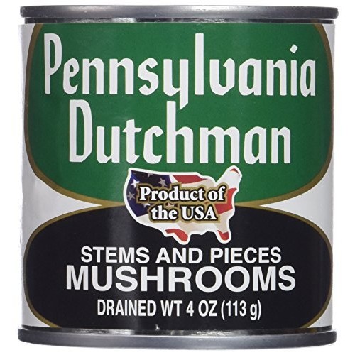 Pennsylvania Dutchman Canned Mushrooms - 12/4 Oz. Cans-Set Of 2