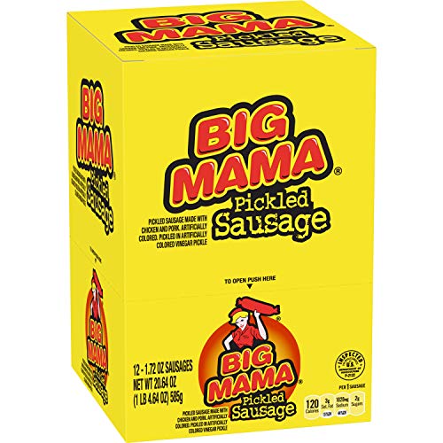 Penrose Big Mama Pickled Sausages, Keto Friendly, 2.4 Oz, 12 Pack