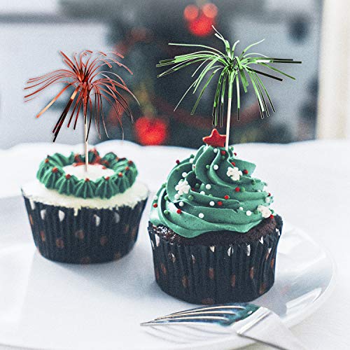 Penta Angel Foil Firework Cupcake Toppers 50Pcs 9 Inch Multicolo