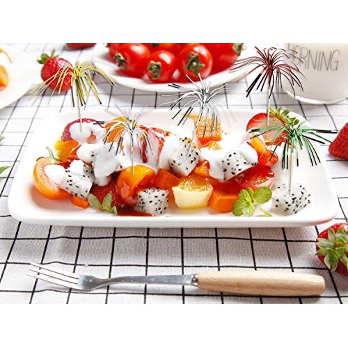 Penta Angel Foil Firework Cupcake Toppers 50Pcs 9 Inch Multicolo