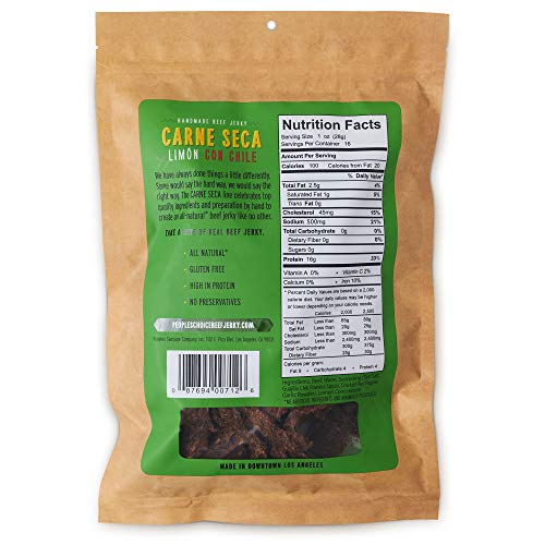 Peoples Choice Beef Jerky - Carne Seca - Limón Con Chile - Heal