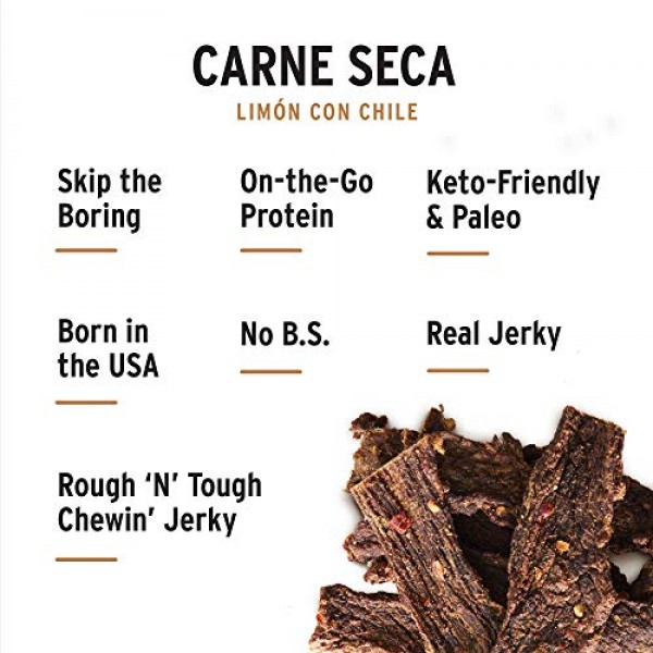 Peoples Choice Beef Jerky - Carne Seca - Limón Con Chile - Heal