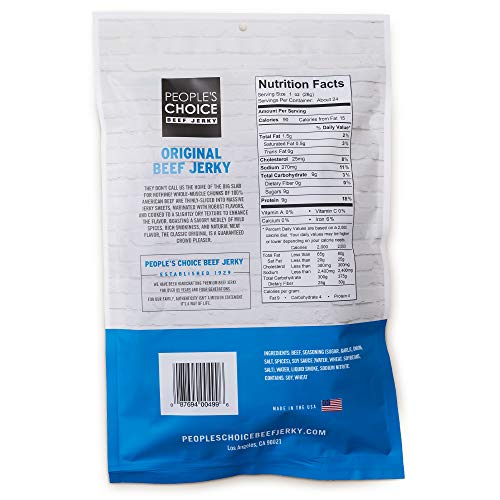 Peoples Choice Beef Jerky - Classic - Original - Big Slab - Who