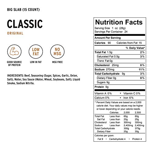 Peoples Choice Beef Jerky - Classic - Original - Big Slab - Who