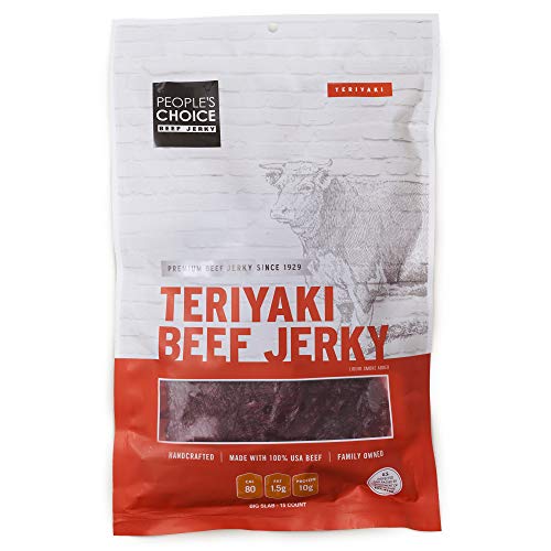 Peoples Choice Beef Jerky - Classic - Teriyaki - Big Slab - Who
