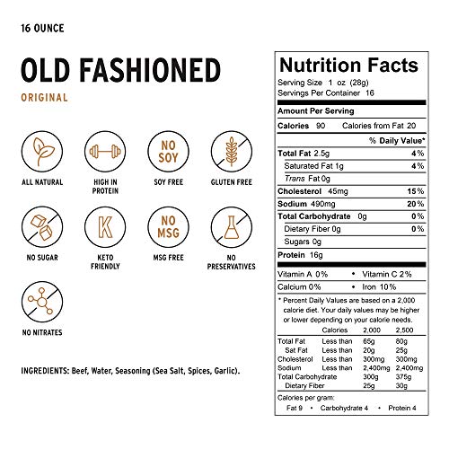 Peoples Choice Beef Jerky - Old Fashioned - Original - Healthy,