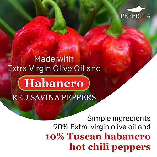 Peperita Hot Chili Oil - Extra Virgin Olive Oil And Habanero Red