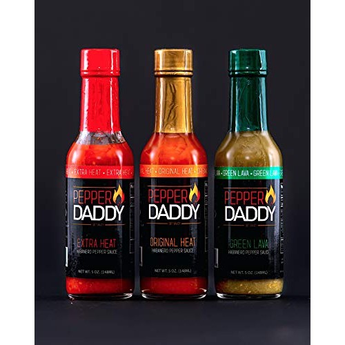 Pepper Daddy Triplets Habanero Pepper Hot Sauces Bundle 3-Pack