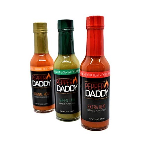 Pepper Daddy Triplets Habanero Pepper Hot Sauces Bundle 3-Pack
