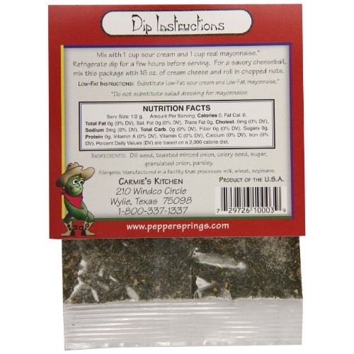 Pepper Springs Dilliest Dill Dip Mix, 0.5 Ounce