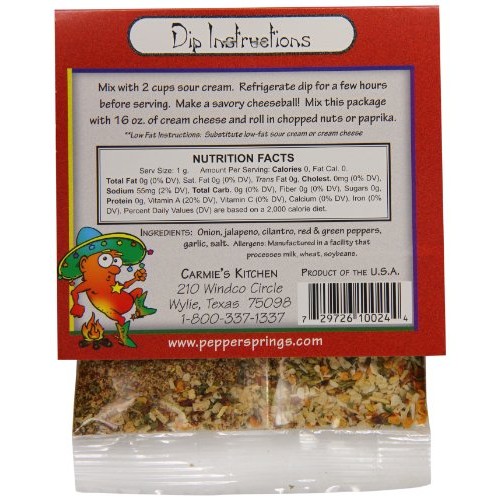 Pepper Springs Spicy Chipotle Dip Mix, 1.0 Ounce