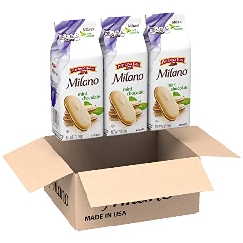 Pepperidge Farm Milano Mint Cookies, 7 Ounce Bag, Pack Of 3